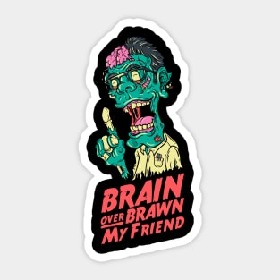 Friendly Reminder from Zombie Nerd Friend Sticker